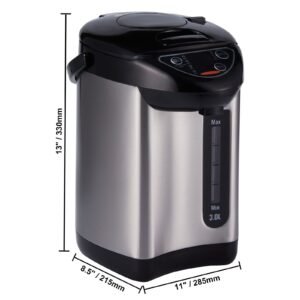 hot water dispenser, adjustable 4 temperatures water boiler and warmer, 304 stainless steel countertop water heater, 3 way dispense for tea, coffee and baby formula, 3l/102 oz