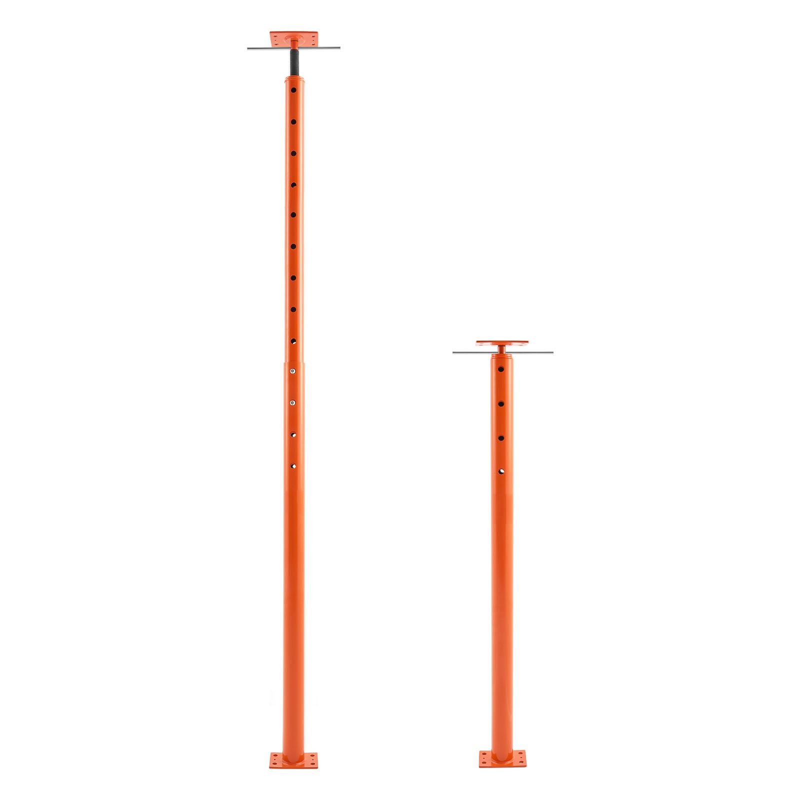 house floor jacks, 2 pack 53 93 inch height range, 18000 lbs max load capacity, adjustable support beam basement jack post pole for leveling, lift steel telescoping post for temporary support