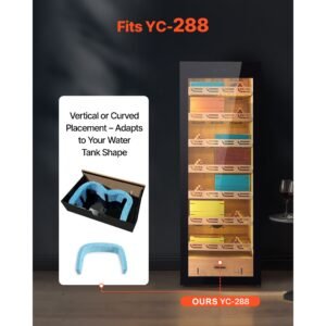 humidifier replacement filter, single pack humidifying pad compatible with yc 288 cigar humidor water tank, 3d multi layer honeycomb mesh, cigar flavor preservation, cut to fit for your humidor