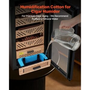 humidifier replacement filter, single pack humidifying pad compatible with yc 88 cigar humidor water tank, 3d multi layer honeycomb mesh, cigar flavor preservation, cut to fit for your humidor