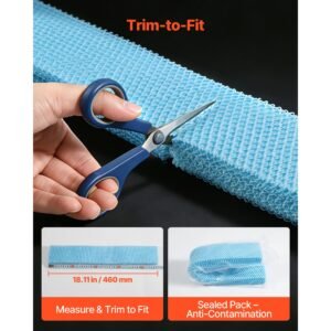 humidifier replacement filter, single pack humidifying pad compatible with yc 88 cigar humidor water tank, 3d multi layer honeycomb mesh, cigar flavor preservation, cut to fit for your humidor