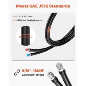 hydraulic hose kit, 16 ft 2 piece leak proof tpee outboard steering hose kit with 304 stainless steel connector, compatible with marine outboard steering systems, 20 mpa max working pressure