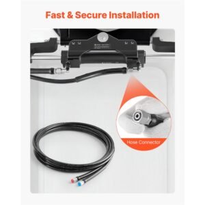 hydraulic hose kit, 16 ft 2 piece leak proof tpee outboard steering hose kit with 304 stainless steel connector, compatible with marine outboard steering systems, 20 mpa max working pressure