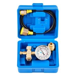 hydraulic nitrogen accumulator charging kit, 0 1420 psi nitrogen fill kit, pressure test system with 1 pressure gauge, 1 gas hose, 1 valve body and 1 cga580 adapter for construction machinery