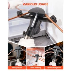 hydraulic tubing bender kit, 1/4 to 7/8 inch, copper tube pipe bender, forward/reverse hvac bending tool set, with 7 aluminium alloy dies, for hvac air conditioning refrigeration auto repair