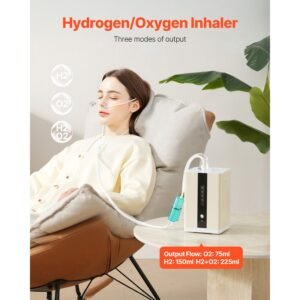 hydrogen inhalation machine, 99.99% high purity hydrogen inhaler, ho separated 225ml/min (150 h+75 o) dual port hydrogen oxygen inhaler, hydrogen rich water generator for home travel