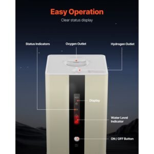 hydrogen inhalation machine, 99.99% high purity hydrogen inhaler, ho separated 225ml/min (150 h+75 o) dual port hydrogen oxygen inhaler, hydrogen rich water generator for home travel