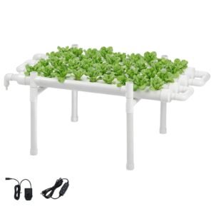 Hydroponics Growing System Kit, 1-Tier 36 Sites UPVC Pipe Hydroponic Grow Kit with Timed Irrigation, Sun & Light Blocking Pipes, Indoor Home Garden Vegetable Planting Grow Kits for Fruit Herb