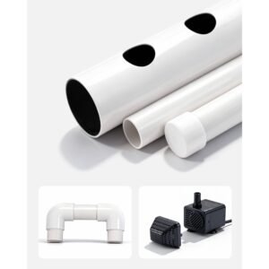hydroponics growing system kit, 3 tier 108 sites upvc pipe hydroponic grow kit with timed irrigation, sun & light blocking pipes, indoor home garden vegetable planting grow kits for fruit herb