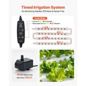 hydroponics growing system kit, 3 tier 108 sites upvc pipe hydroponic grow kit with timed irrigation, thickened hydroponic pipes, indoor home garden vegetable planting grow kits for fruit herb