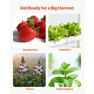 hydroponics growing system kit, 3 tier 90 sites upvc pipe hydroponic grow kit with timed irrigation, sun & light blocking pipes, indoor home garden vegetable planting grow kits for fruit herb