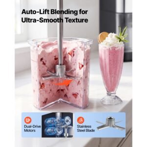 ice cream maker, 7 in 1 frozen treat maker for gelato, sorbet, milkshake, frozen yogurt & lite ice cream, homemade ice cream machine with one touch mix in + respin for smooth, creamy texture
