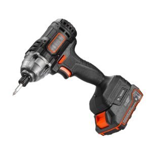 impact driver, 1/4 inch, 2800 rpm max speed, 20 v powerful motor, electric cordless impact driver kit with battery and charger, 10 bits, led work light, for furniture, electrical, home repairs