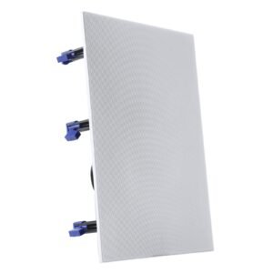 In-Wall Speakers, 8", In Wall Speaker System with Paintable Grille, Hi-Fi Sound, 200W Peak, 2-Way Rectangular Speakers, for Damp Humid Indoor Placement, Bath, Kitchen, Covered Porches, 1 Pair