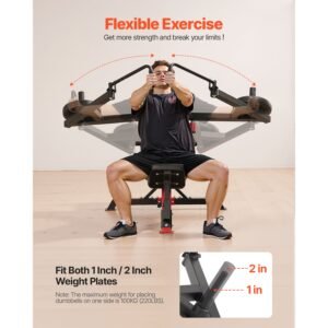 incline chest fly and rear delt fly machine, 450 lbs chest machine, adjustable fitness chest bench set, home gym equipment for upper body strength training machine