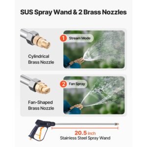 industrial concrete sprayer, 3.5 gallon stainless steel sprayer, heavy duty tri poxy pump sprayers, 20.5"wand with ergonomic gun handle, 48"& 120"hose, 2 brass nozzles for construction, garden