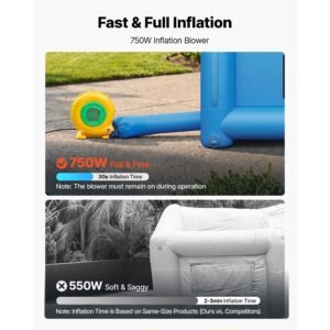 inflatable paint booth, 13.1 x 8.2 x 8.2 ft, portable spray booth with 750w powerful blower and large filter cotton, blow up painting tent for bike, motorcycle, and small furniture, blue