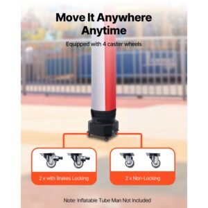 inflatable tube man blower, 1/2 hp 370w, pp blower fan for wacky waving tube guy, ipx3 waterproof, fits 12 inch diameter outdoor arm swing wind flying puppet dancer, inflatable not included