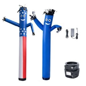 Inflatable Tube Man with Blower, 6 ft Tall, Wacky Waving Wind Flying Inflatable Dancing Tube Guy with 1/15 HP IPX3 Waterproof Blower Fan, for Outdoor Advertising Business Store Party Decoration