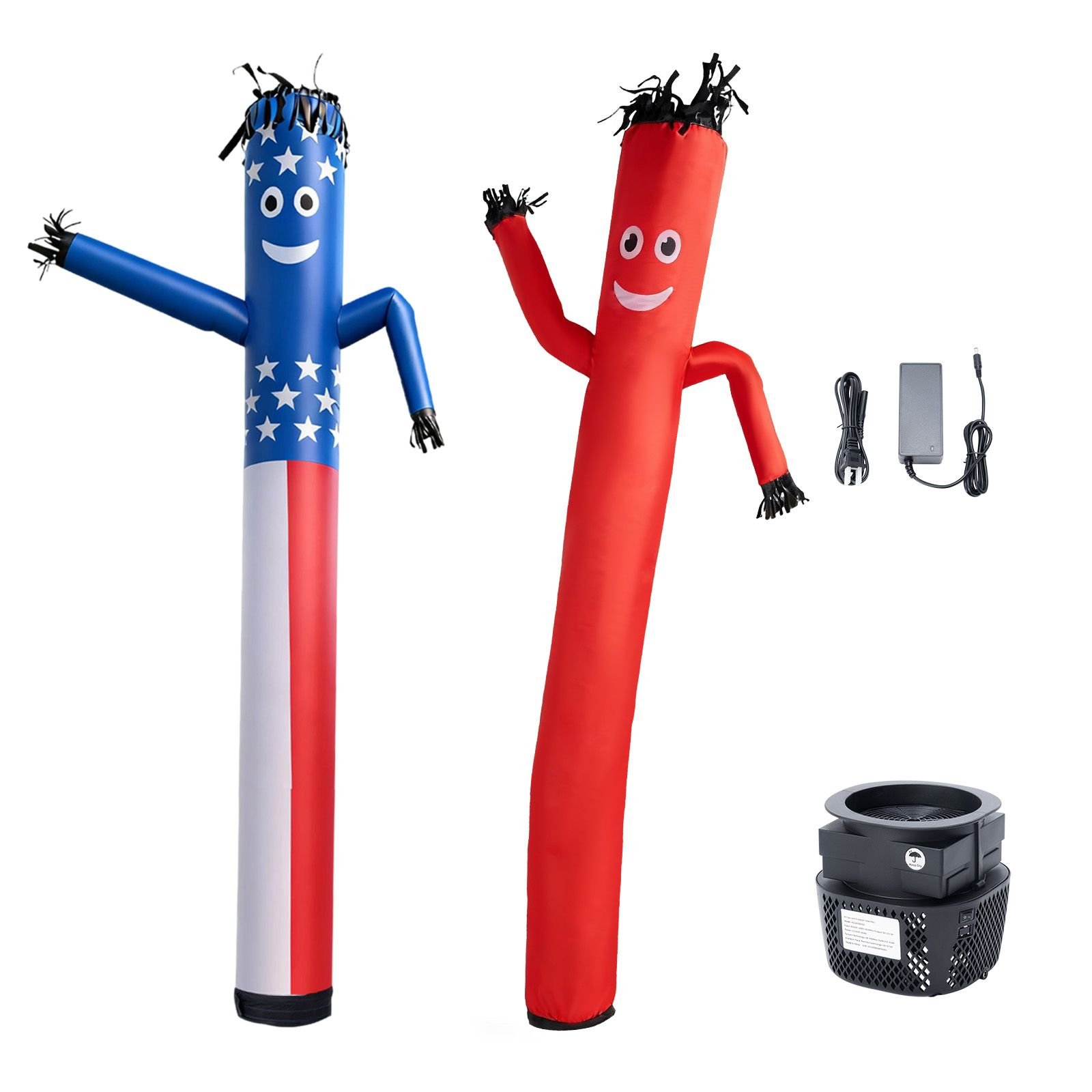 inflatable tube man with blower, 8 ft tall, wacky waving wind flying inflatable dancing tube guy with 1/15 hp ipx3 waterproof blower fan, for outdoor advertising business store party decoration