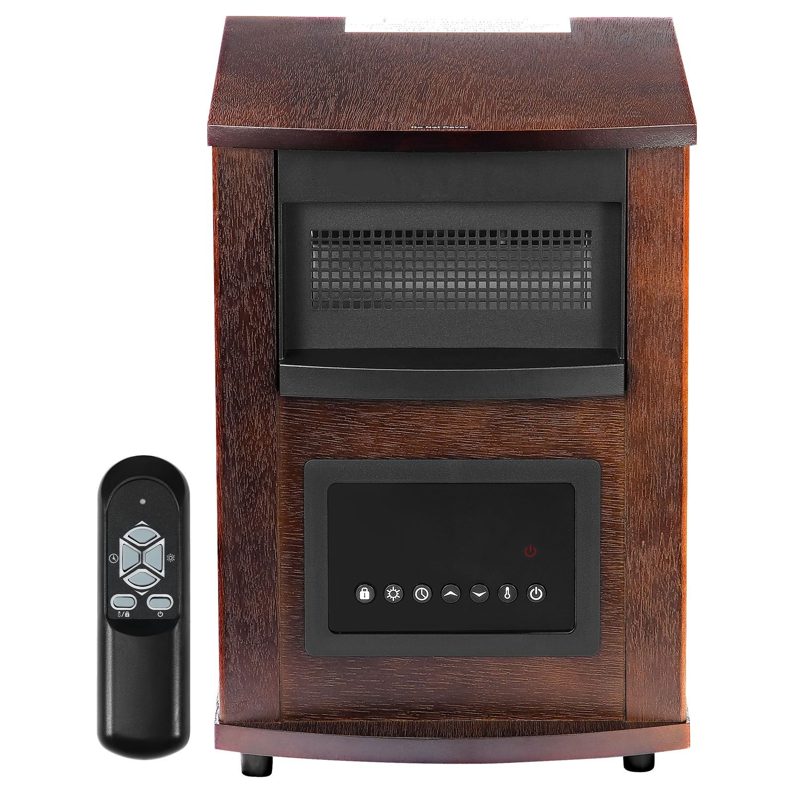 infrared heater, 1500w electric space heater with remote control, led screen & 24h timer, multiple temperature adjustable for patio bedroom,living room,studio,dining room