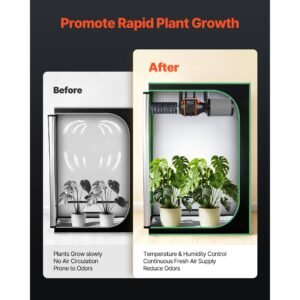 inline duct fan kit carbon filter, 205 cfm 4 inch ec motor exhaust ventilation fan with 10 speed, pwm controller, app control, timer, cooling system for grow tent, indoor gardening, hydroponics