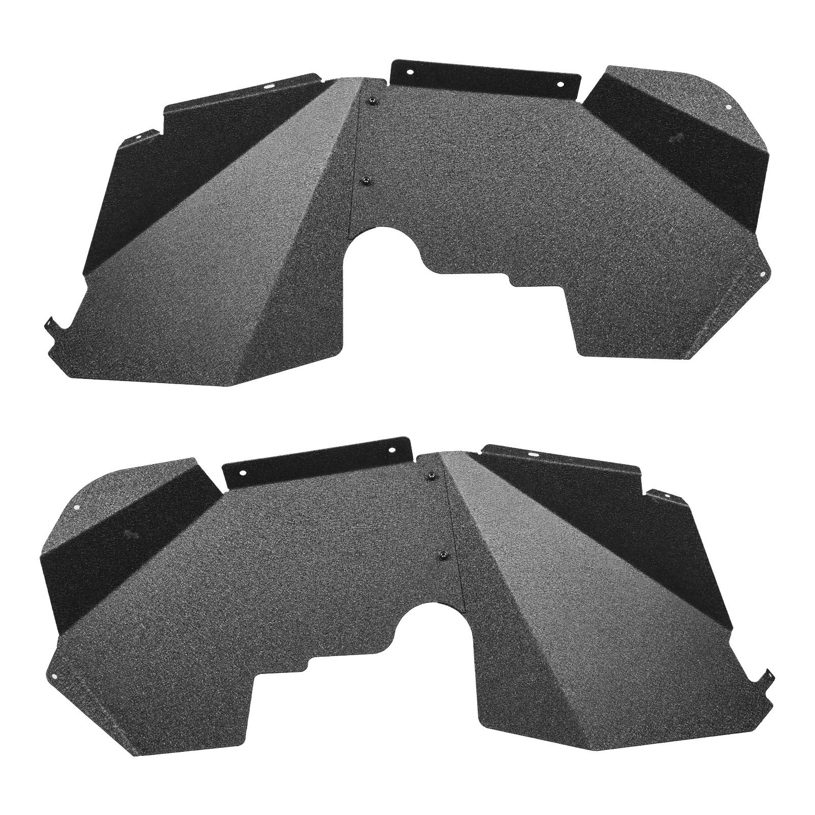 inner fender liner, front fender liner compatible with 2007 2018 jeeps jk/jku 2/4 doors, steel mud guards bolt on style fenders flare, wheel well cover fenders flare liners, scratch resistant
