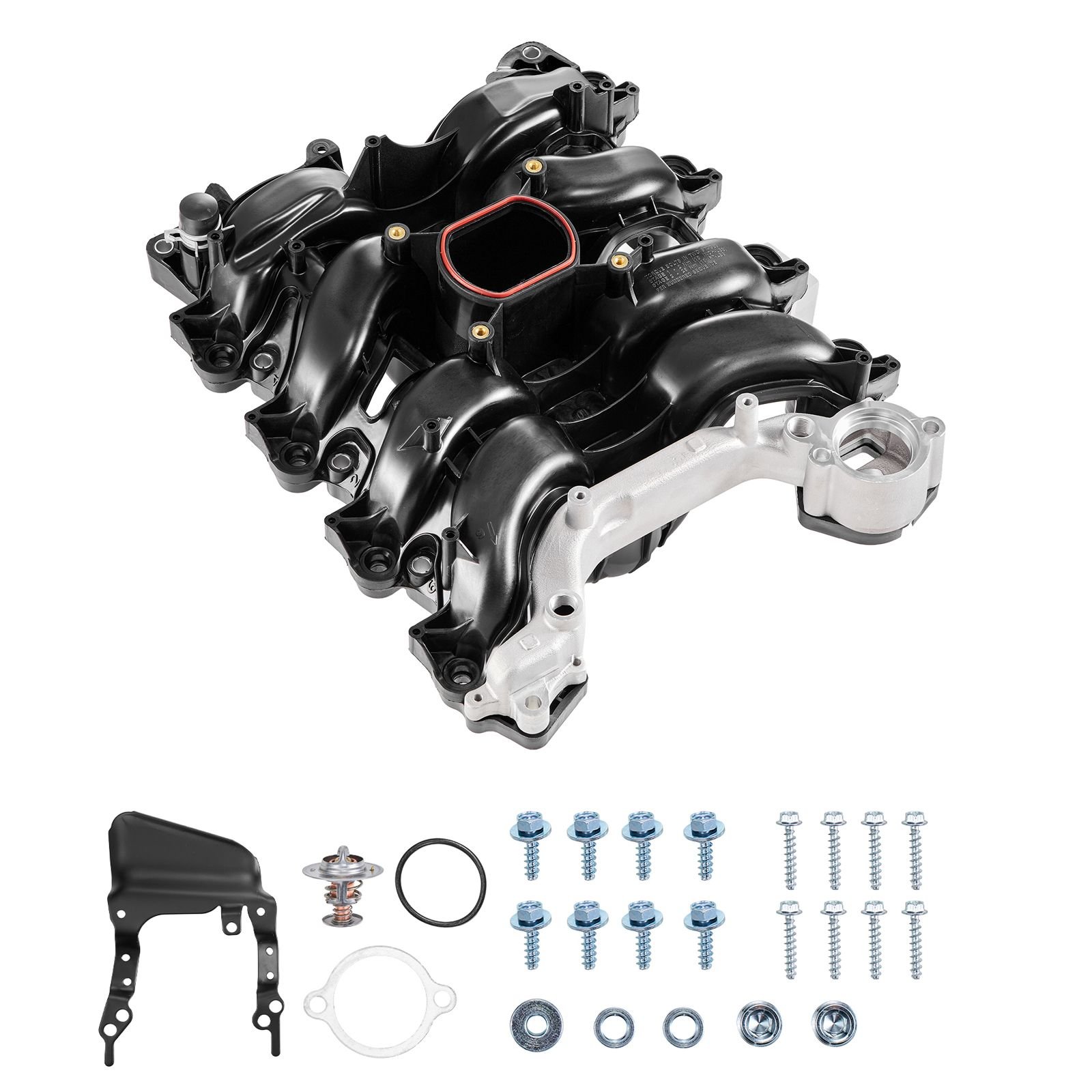 intake manifold, with gasket, engine intake manifold assembly compatible with 2001 2011 crown victoria, replace 615 175, 1l2z 9424 ef, 1w7z 9424 ab, 3w7z 9424 aa, 3w7z 9424 ad, 3w7z 9424 ae