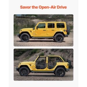 jeep tube doors, 4 door, hunting style jeep tubular door with heavy duty hinges & oe latch, jeep doors with rubber pads & toughened steel tube, fit for 2007 2018 jeep wrangler jk