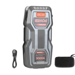 Jump Starter, 3000A Peak, Car Jumper Starter Battery Pack, 12V Portable Lithium Battery Booster, Jump Box Power Bank with 3 Modes Flashlight and Jumper Cable, for Up to 9L Gas/7L Diesel Engines