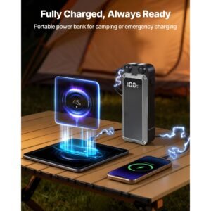 jump starter, 4000a peak, car jumper starter battery pack, 12v portable lithium battery booster, jump box power bank with 3 modes flashlight and jumper cable, for 10l gas and 8l diesel engines