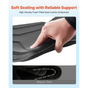 kayak seat, 1 pack 1" thick, universal paddle board seat with back support, hexagonal sit on top soft padded cushion with storage bag & adjustable straps for sup, fishing boat, inflatable kayak