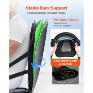 kayak seat, 2 pack 2" thick, universal paddle board seat with back support, sit on top soft padded cushion with storage bag & adjustable straps for sup, canoe, fishing boat, inflatable kayak