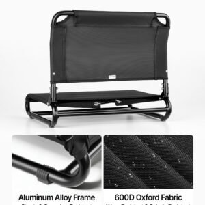 kayak seat, folding kayak seat with comfortable back support, aluminum alloy frame & 600d oxford fabric, easy assembly for paddling, fishing and recreational kayaking