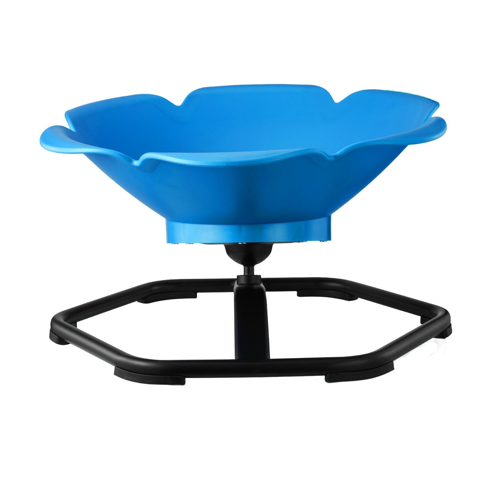 kids swivel chair, 220 lbs capacity, cylinder shape sensory spinning chair, autistic kids sensory toy seat with non slip metal base, toddler sit & spin seat for coordination balance focus, blue