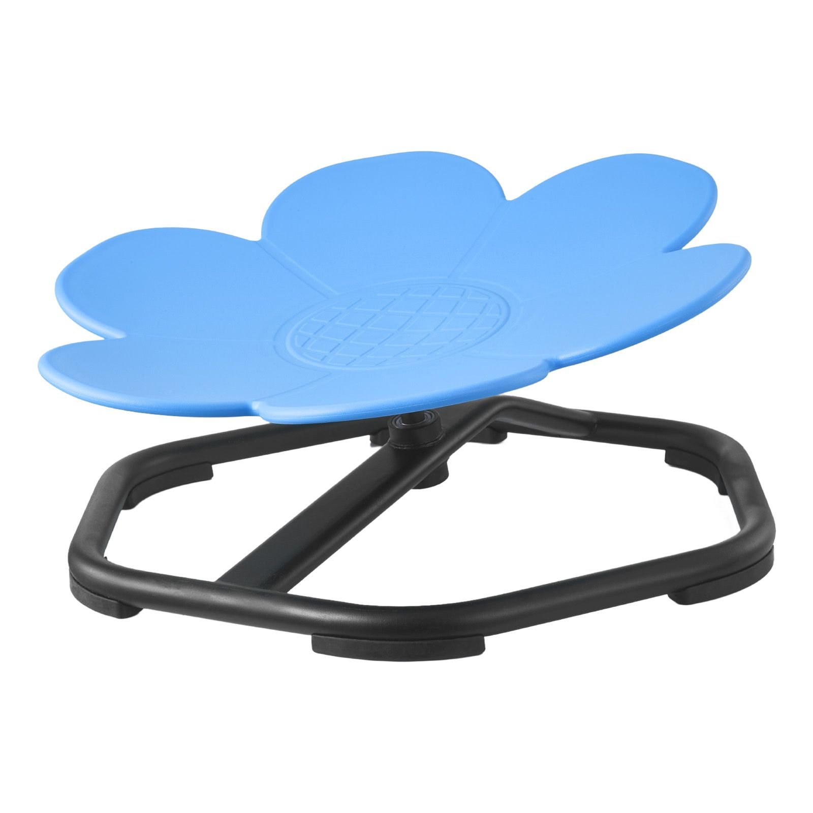 kids swivel chair, 220 lbs capacity, flower shape sensory spinning chair, autistic kids sensory toy seat with non slip metal base, toddler sit & spin seat for coordination balance focus, blue