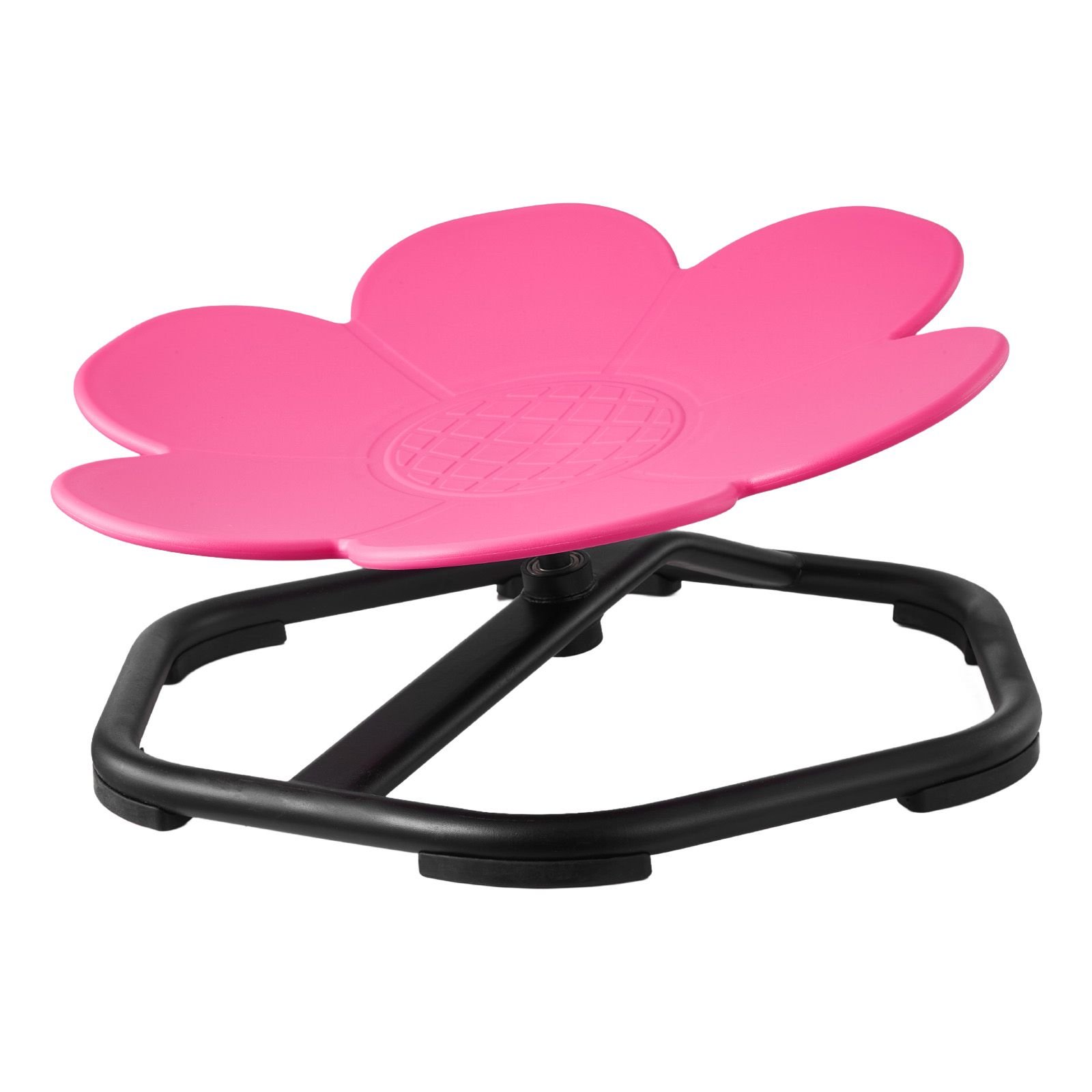 kids swivel chair, 220 lbs capacity, flower shape sensory spinning chair, autistic kids sensory toy seat with non slip metal base, toddler sit & spin seat for coordination balance focus, rose