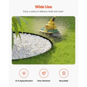landscape edging, 20 ft x 2 in plastic garden border edging with 120 spikes, no dig, flexible lawn edgings roll, uv resistant mini fence borders pathway edgings for flower beds yard paver