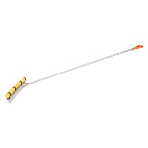 Landscape Rake, 36 inch Wide Head 102 inch Handle, Large Heavy Duty Aluminum Landscaping Leaf Rake Tool, Asphalt Level for Loosening Soil, Garden & Yard, Pond Gravel & Beach Lawn Care, 52ft Rope