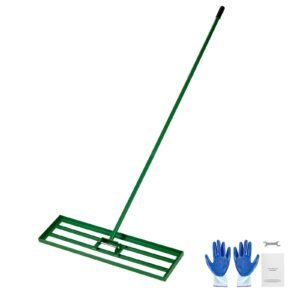 Lawn Leveling Rake, 36"x10" Level Lawn Tool, Heavy-duty Lawn Leveler with 78" Steel Extended Handle, Yard Leveling Rake Suit for Garden, Golf Lawn, Farm
