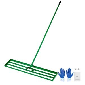 Lawn Leveling Rake, 48"x10" Level Lawn Tool, Heavy-duty Lawn Leveler with 78" Steel Extended Handle, Yard Leveling Rake Suit for Garden, Golf Lawn, Farm