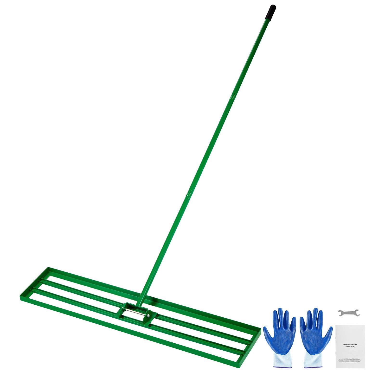 lawn leveling rake, 48"x10" level lawn tool, heavy duty lawn leveler with 78" steel extended handle, yard leveling rake suit for garden, golf lawn, farm