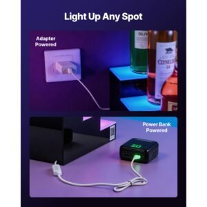 led lighted liquor bottle display, 3 tiers 24 inches, supports usb, acrylic illuminated home bar shelf display with rf remote & app control, 9 static colors, timing mode, for 18 24 bottles