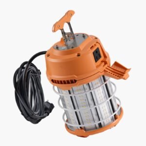 LED Temporary Work Light, 100W, 14400 lm, 5000K Durable & Water-Resistant, Linkable up to 8 Units, Ceiling or Stand Job Site Illumination for Construction Sites, Workshops, Indoor & Outdoor Use