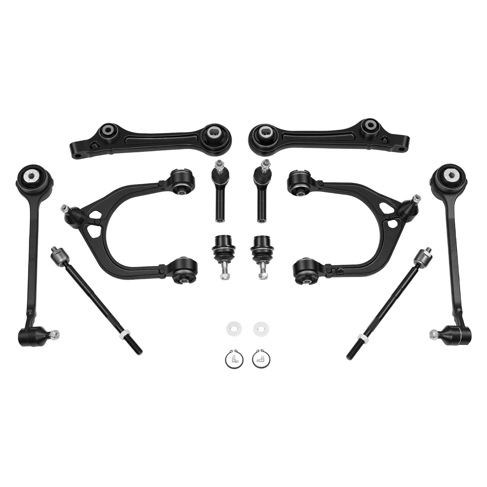 left right front upper & lower control arms kit, oem suspension kit compatible with 2011 2017 chrysler 300 rwd, 2011 2017 dodge challenger rwd, 2011 2014 dodge charger rwd (14pcs)