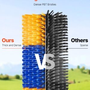 livestock scratching brush, 6 pcs horse brush with 12 screws, 20 x 7.5 in cow scratcher, for back itch relief & keep cleaning, grooming & scratching post brush for horse, pig, cattle supplies