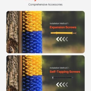 livestock scratching brush, 6 pcs horse brush with 12 screws, 20 x 7.5 in cow scratcher, for back itch relief & keep cleaning, grooming & scratching post brush for horse, pig, cattle supplies