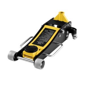 Low Profile Floor Jack, 2.5 Ton (5500 lbs) Capacity, Aluminum & Steel Racing Floor Jack with Dual Pistons Quick Lift Pump, Hydraulic Trolley Car Lift for Compact SUVs, Lifting Range 3.74-18.7 in