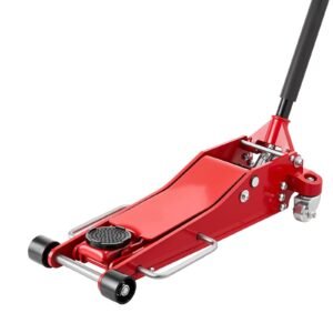 Low Profile Floor Jack, 3 Ton (6614 lbs) Capacity, Aluminum Racing Floor Jack with Dual Pistons Quick Lift Pump, Hydraulic Trolley Car Lift for Sports Car, SUV, Pickup, Lifting Range 3.3"-20.3"