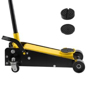 Low Profile Floor Jack, 3 Ton (6614 lbs) Capacity, Steel Racing Floor Jack with Single Piston Quick Lift Pump & Foot Pedal, Hydraulic Trolley Car Lift for SUVs, Pickups, Lifting Range 5.1"-19.7"